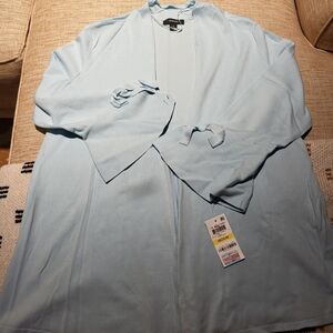 Alfani Light Blue Open-Front Cardigan